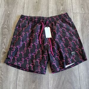 Wezc  Zack swim trunks neon flamingo